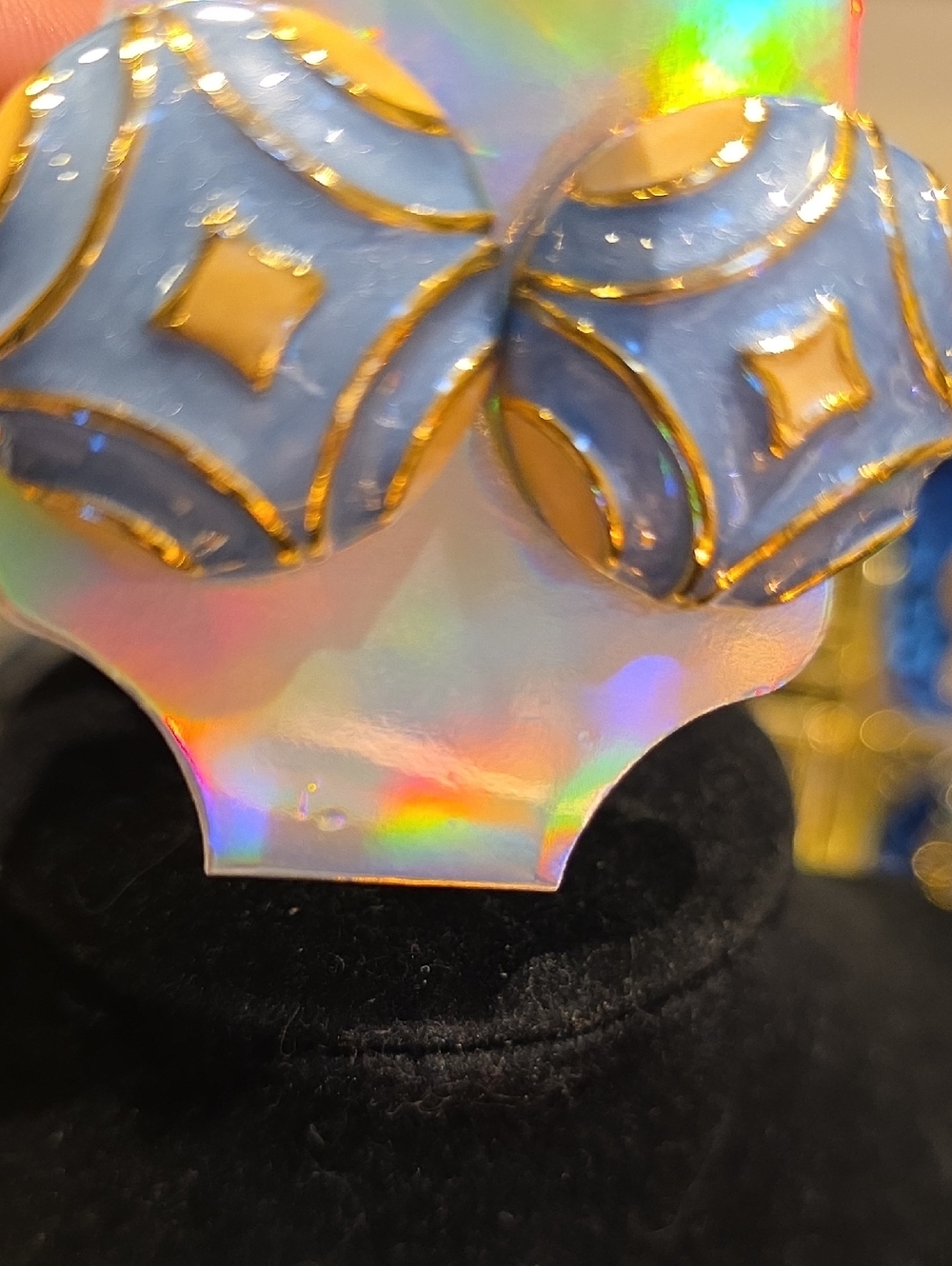 Blue and Gold Decorative Ceramic Drawer Knobs